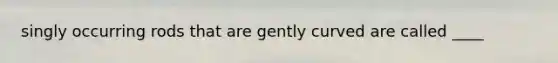 singly occurring rods that are gently curved are called ____