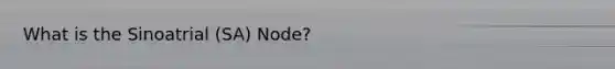 What is the Sinoatrial (SA) Node?
