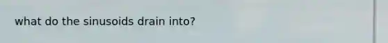 what do the sinusoids drain into?