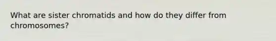 What are sister chromatids and how do they differ from chromosomes?