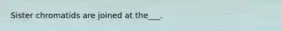 Sister chromatids are joined at the___.