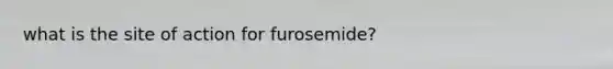 what is the site of action for furosemide?