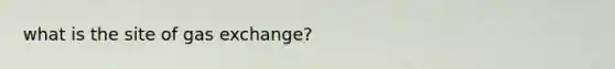 what is the site of gas exchange?