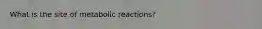 What is the site of metabolic reactions?