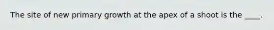 The site of new primary growth at the apex of a shoot is the ____.