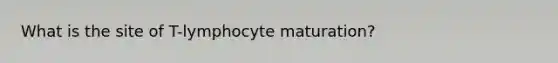 What is the site of T-lymphocyte maturation?