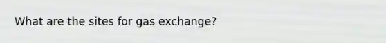 What are the sites for gas exchange?