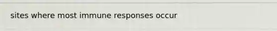 sites where most immune responses occur