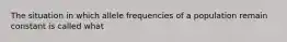 The situation in which allele frequencies of a population remain constant is called what