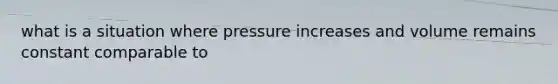 what is a situation where pressure increases and volume remains constant comparable to