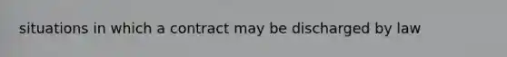 situations in which a contract may be discharged by law