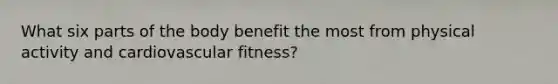 What six parts of the body benefit the most from physical activity and cardiovascular fitness?