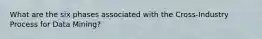 What are the six phases associated with the Cross-Industry Process for Data Mining?