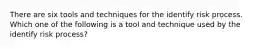 There are six tools and techniques for the identify risk process. Which one of the following is a tool and technique used by the identify risk process?