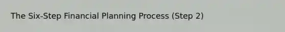 The Six-Step Financial Planning Process (Step 2)