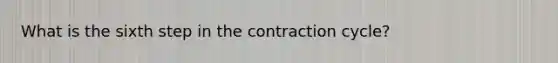 What is the sixth step in the contraction cycle?