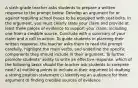 A sixth-grade teacher asks students to prepare a written response to the prompt below. Develop an argument for or against requiring school buses to be equipped with seat belts. In the argument, you must clearly state your claim and provide at least three pieces of evidence to support your claim, including one from a credible source. Conclude with a summary of your claim and a call to action. To guide students in planning their written response, the teacher asks them to read the prompt carefully, highlight the main verbs, and underline the specific components they should include in their argument. To further promote students' ability to write an effective response, which of the following tasks should the teacher ask students to compete next? a) outlining points to include in their argument b) drafting a strong position statement c) identifying an audience for their argument d) finding credible sources of evidence