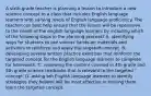 A sixth-grade teacher is planning a lesson to introduce a new science concept to a class that includes English language learners with varying levels of English language proficiency. The teacher can best help ensure that the lesson will be repsonsive to the needs of the english language learners by including which of the following steps in the planning process? A. identifying ways for students to use various hands-on materials and activities to reinforce and apply the targeted concept. B. developing several written practice exercises that reinforce the targeted concept for the English language learners to complete for homework. C. reviewing the content covered in 4th grade and 5th grade science textbooks that is relevant to the targeted concept. D. asking teh English language learners to identify strategies they believe will be most effective in helping them learn the targeted concept.