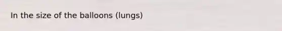 In the size of the balloons (lungs)