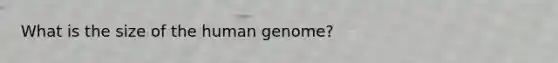 What is the size of the <a href='https://www.questionai.com/knowledge/kaQqK73QV8-human-genome' class='anchor-knowledge'>human genome</a>?