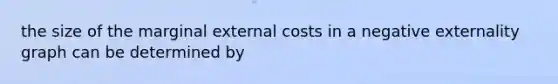 the size of the marginal external costs in a negative externality graph can be determined by