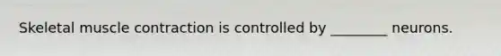 Skeletal <a href='https://www.questionai.com/knowledge/k0LBwLeEer-muscle-contraction' class='anchor-knowledge'>muscle contraction</a> is controlled by ________ neurons.