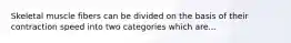 Skeletal muscle fibers can be divided on the basis of their contraction speed into two categories which are...
