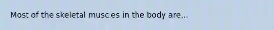 Most of the skeletal muscles in the body are...