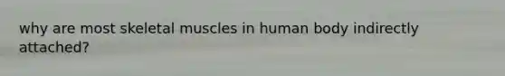 why are most skeletal muscles in human body indirectly attached?