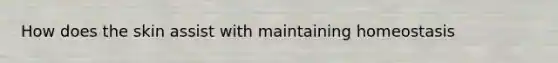How does the skin assist with maintaining homeostasis
