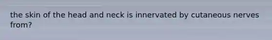 the skin of the head and neck is innervated by cutaneous nerves from?