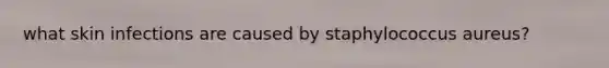 what skin infections are caused by staphylococcus aureus?