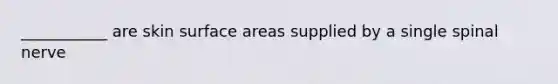 ___________ are skin surface areas supplied by a single spinal nerve