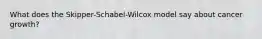 What does the Skipper-Schabel-Wilcox model say about cancer growth?