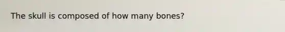 The skull is composed of how many bones?