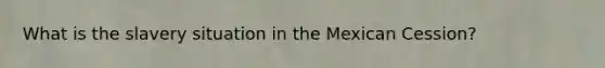 What is the slavery situation in the Mexican Cession?