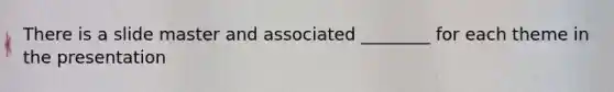 There is a slide master and associated ________ for each theme in the presentation