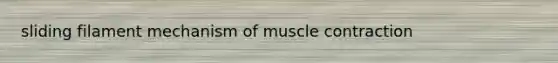 sliding filament mechanism of <a href='https://www.questionai.com/knowledge/k0LBwLeEer-muscle-contraction' class='anchor-knowledge'>muscle contraction</a>