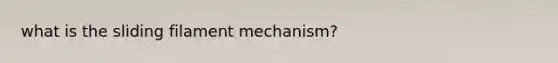 what is the sliding filament mechanism?