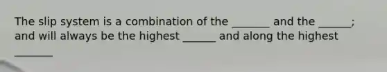 The slip system is a combination of the _______ and the ______; and will always be the highest ______ and along the highest _______