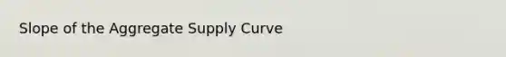 Slope of the Aggregate Supply Curve