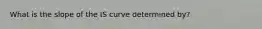 What is the slope of the IS curve determined by?