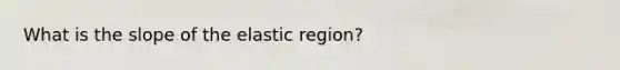 What is the slope of the elastic region?