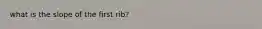 what is the slope of the first rib?