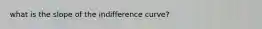 what is the slope of the indifference curve?