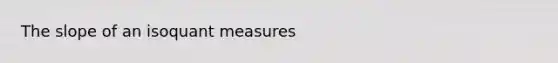 The slope of an isoquant measures