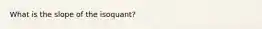 What is the slope of the isoquant?