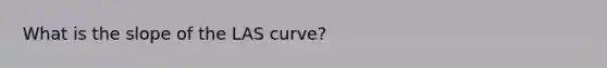 What is the slope of the LAS curve?