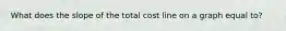 What does the slope of the total cost line on a graph equal to?