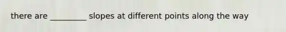 there are _________ slopes at different points along the way